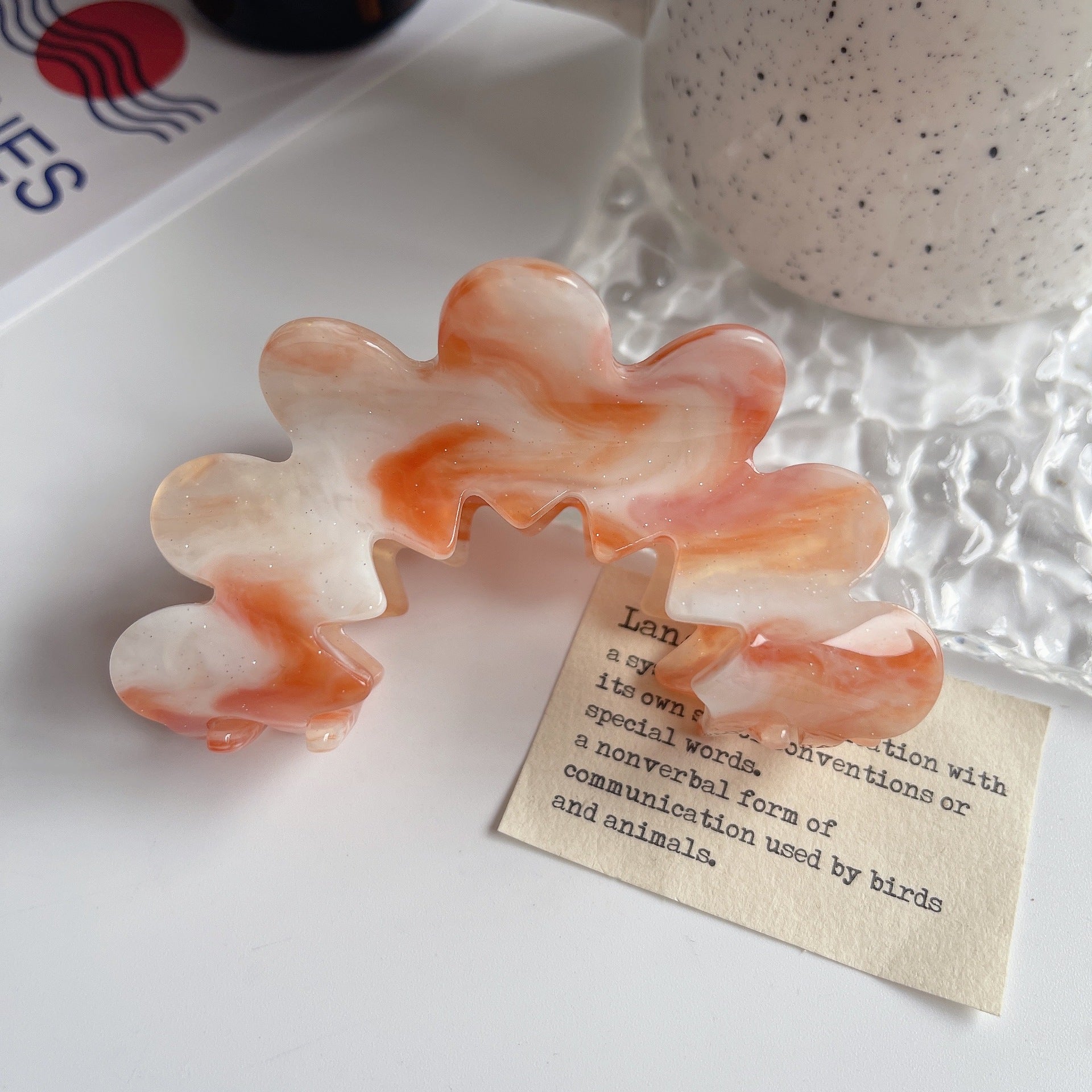 Wholesale Wavy Flower Acetate Grippers